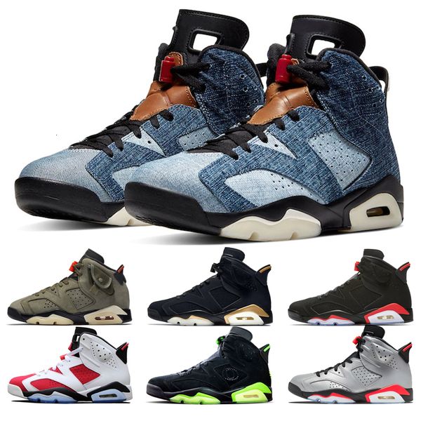 

washed denim 6 travis scotts 6s men basketball shoes black infrared bred dmp psg 3m reflective mens fashion sports sneakers us 7-13