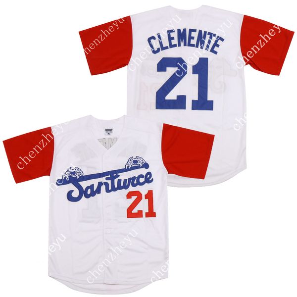 

roberto clemente jersey #21 puerto rico baseball jersey white red 85697455, Blue;black