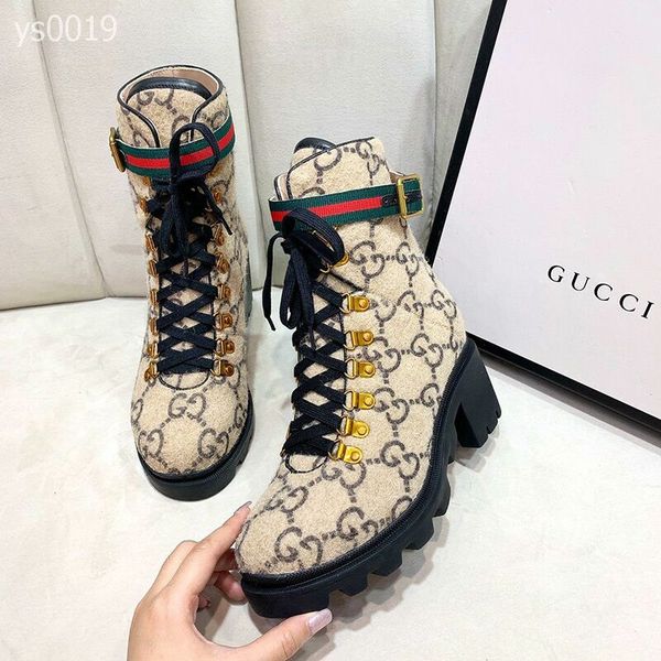 

2019 personality autumn and winter martin boots women's british style fashionable mid-heel comfortable short boots factory direct sales, Black