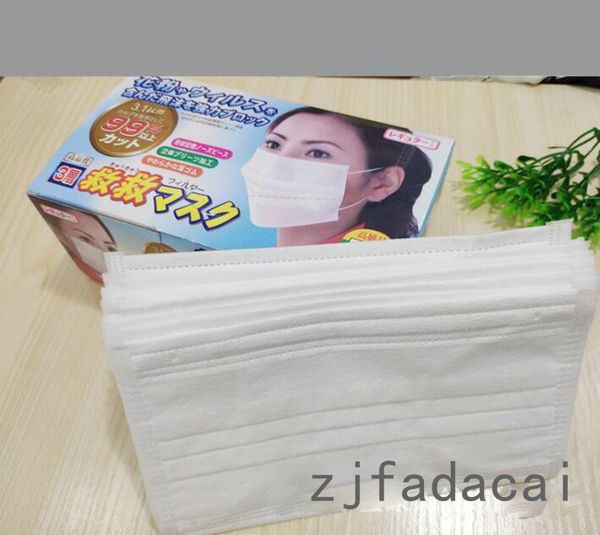 

a box of 50 three-layer disposable non-woven masks creative protection against smog dust and spillage respirators