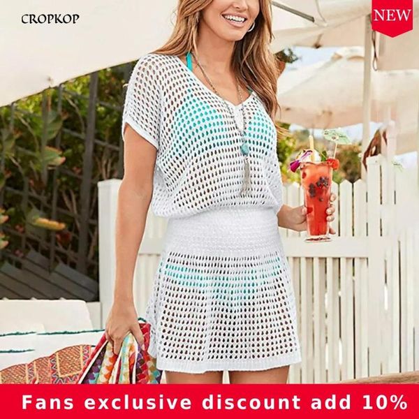 

beach dress women white summer black knitted see through mini short sundresses loose fitted clothes 2020 womens clothing, Black;gray