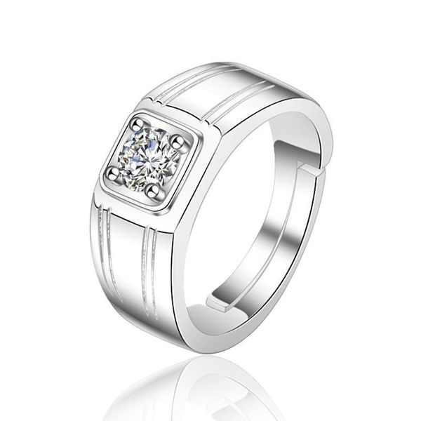 

basic clear zirconia finger ring 925 sterling silver rings for women engagement wedding band ring, Golden;silver