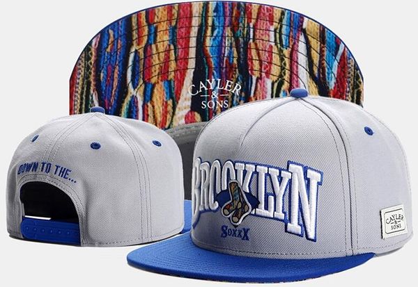 

2019 оптом Cayler Sons Snapback шляпы Casquette кости Белый Вниз Бруклин Sox оснастки назад шляпа п