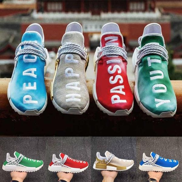 

2018 nmd human race men running shoes peace passion happy youth heart pharrell williams nmds human races mens trainers sneakers size 36-47
