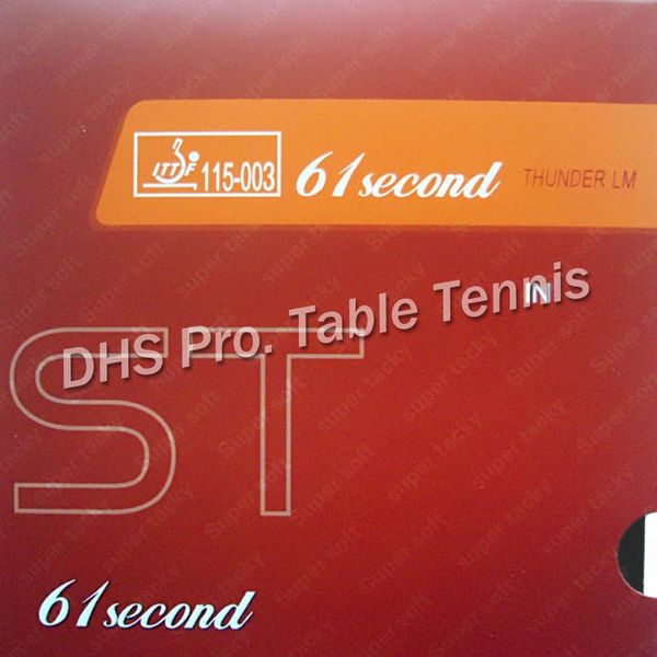 

61second lm st super soft & super tacky pips-in table tennis rubber with sponge