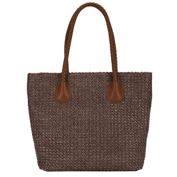 

women straw bags single shoulder beach rattan package holiday handbag handmade woven bag travel knitted totes bags