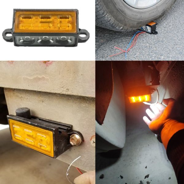 

1x car lights 3 led assembly bulbs cab roof replacement side marker running for trailer rv lorry accessories durable parts