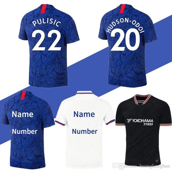 

thailand pulisic kante abraham lampard odoi willan soccer jersey 2019 2020 mount camiseta de football kits shirt 19 20 men sets, Black