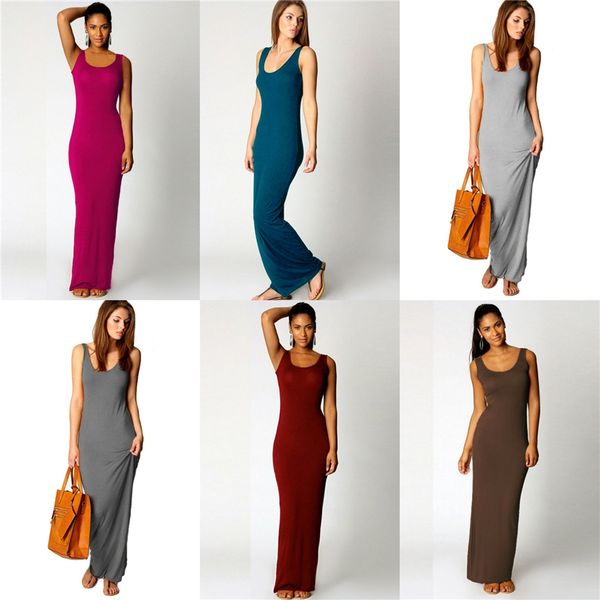 

summer fashion women chiffon dress sleeveless black white loose casual long beach dresses vestidos s-xl #608, Black;gray