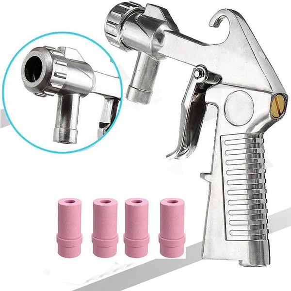 

sandblaster air siphon feed blast nozzle ceramic tips abrasive sand blasting kit with 4pcs ceramic nozzles abrasive power tools