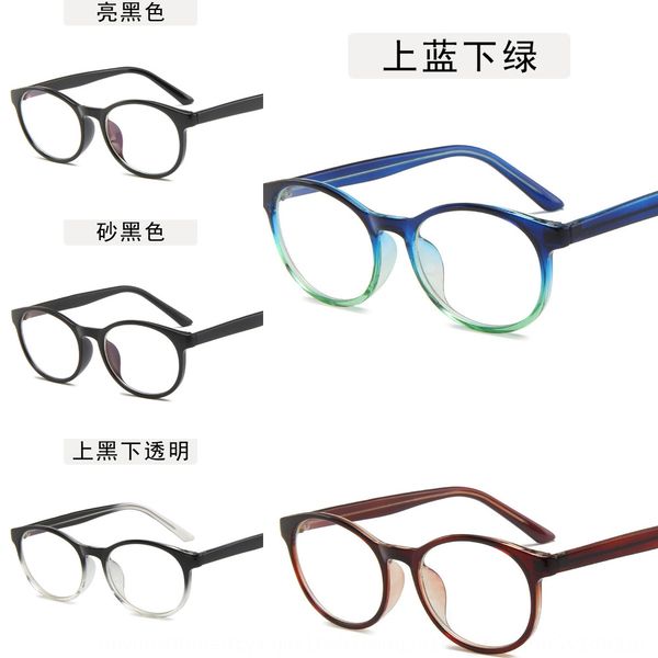 

personalized round plain women's tr frame propionic acid plug glasses frame can be equipped with glasses, Silver