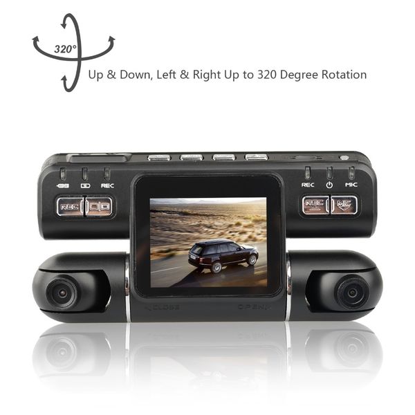 

dual lens car dvrs camera novatek wdr ar0330 6g lens full hd 1080p 150 degree angle +120 degree video recorder dash cam