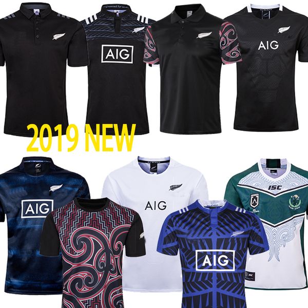

2019 2020 Noruega aLL World Cup maori rugby jersey black NRL KIWIS 19 20 World Cup Short sleeve training suit rugby shirt size S-3XL