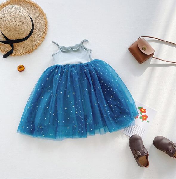 

2020 новые девушки лоскутное платье лето хлопок вуаль мода девушки принцесса платья 1-7 лет hv56, Red;yellow