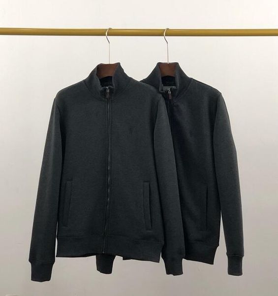 

classic ralph mens lauren jacket personality designer black pony embroidery plus fleece cardigan jacket british style boutique collar jacket, Black;brown