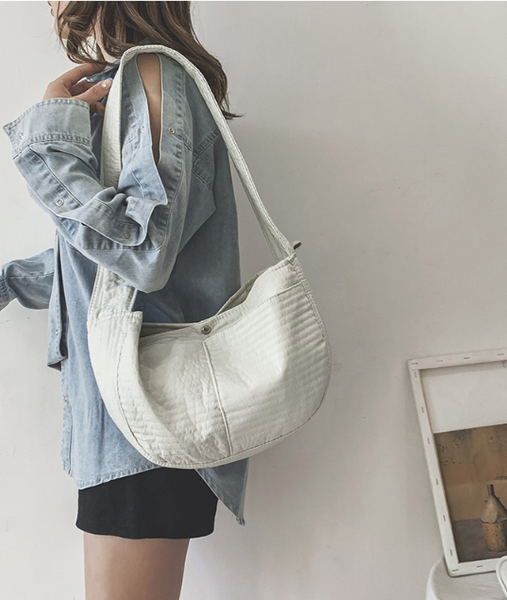 

simple style women's bag large canvas girl one shoulder bag cute messenger cross body j-8ghj