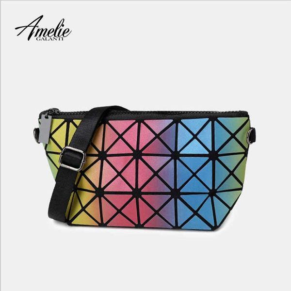 

amelie galanti 2020 new geometric diamond shoulder bag female chain small square bag luminous tide diamond folding