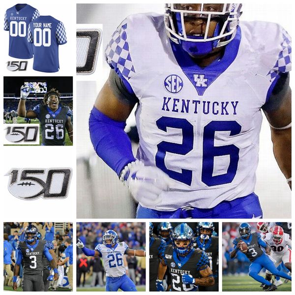 

kentucky wildcats jerseys lynn bowden jersey terry wilson davonte robinson asim rose chance poore college football jerseys custom stitched, Black