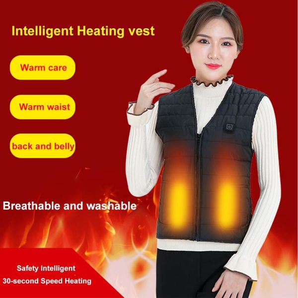 

usb infrared heating vest jacket flexible electric thermal clothing waistcoat men women outdoor winter for sports hiking