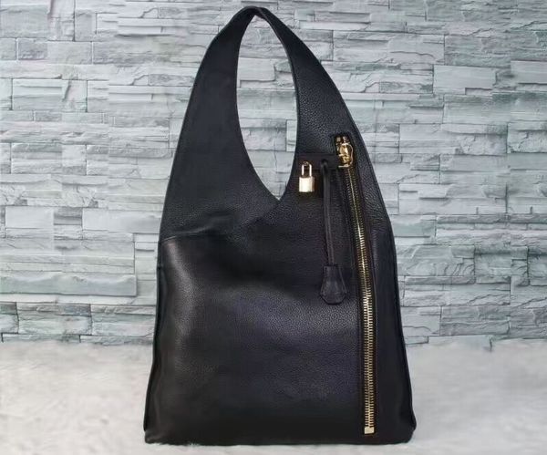 

new style shoulder bag 100%genuine soft leather black color