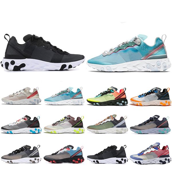 

New Style React Element 87 running shoes for men women Sail Royal Tint Anthracite VOLT RACER PINK Mens Trainer sports sneakers 36-45