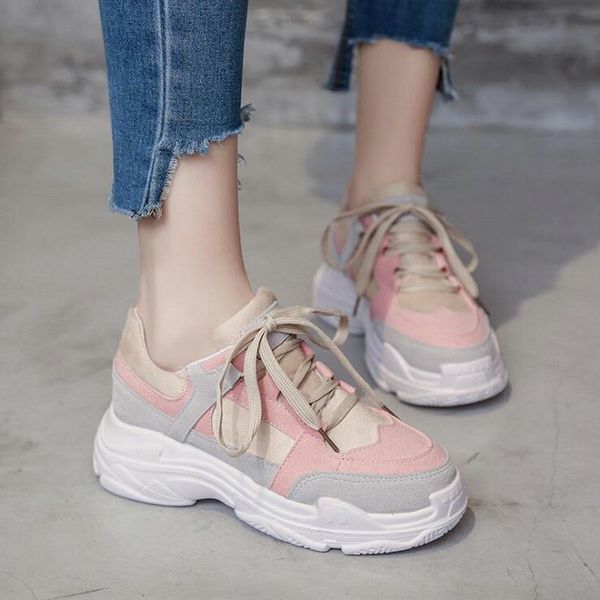 

2019 autumn new women sneakers fashion lightweight breathable running shoes women lace up casual sports shoes c34-35