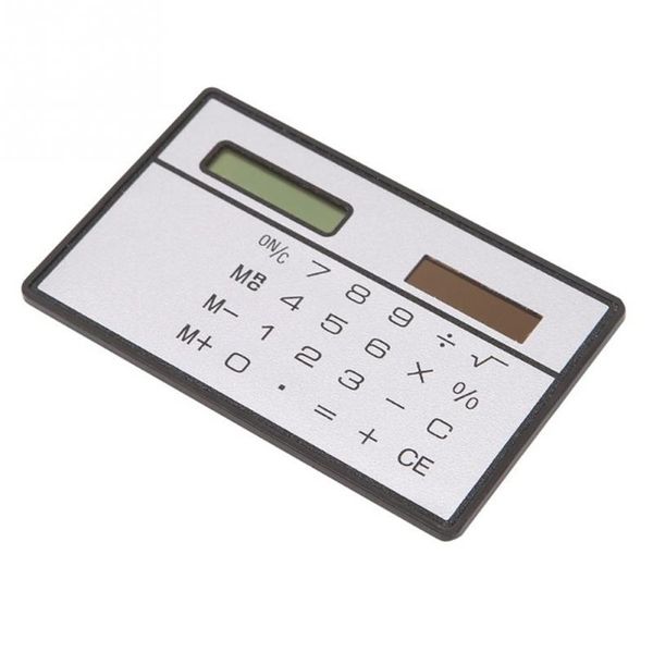 

novelty small travel compact slim credit card solar power pocket calculator yuu8768