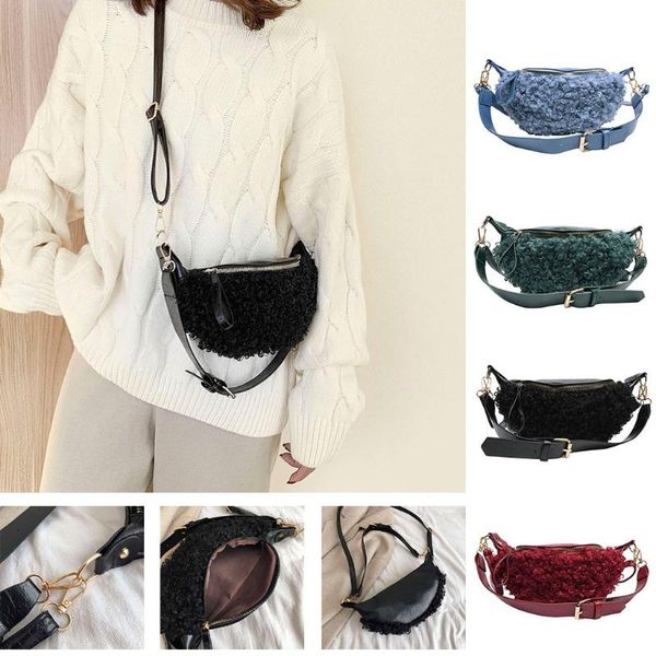 

2020 новая мода сумка плюшевый повседневный дикого сумка плеча талии пакеты женщины сумки женские сумки