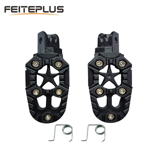 

2x universal aluminum alloy motorcycle foot pegs front rider footpegs pedals for dirt pit bike atv motorcycles scooter