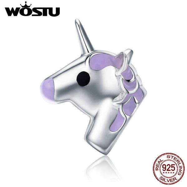 

wostu горячие продажа недвижимости 925 стерлингового серебра единорог шарма приспосабливать браслет шариков браслеты s925 silver diy подарка, Blue;slivery