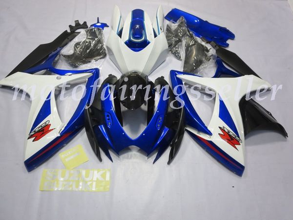 

new abs plastic fairings kit fit for suzuki gsxr600 gsxr750 gsx-r600 r750 k6 2006 2007 injection mold bluish white
