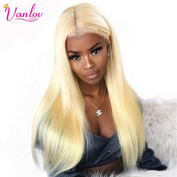 

straight 613 lace front wig 150% density 13x4 lace front human hair wigs for black women peruvian straight blonde wig, Black;brown