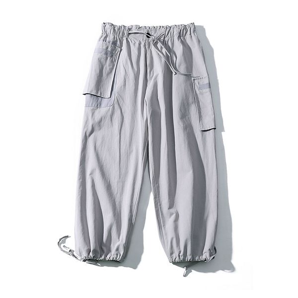 

casual straight pants men japan style asymmetric splice skateboard streetwear hip hop loose harem trouser joggers sweatpants, Black