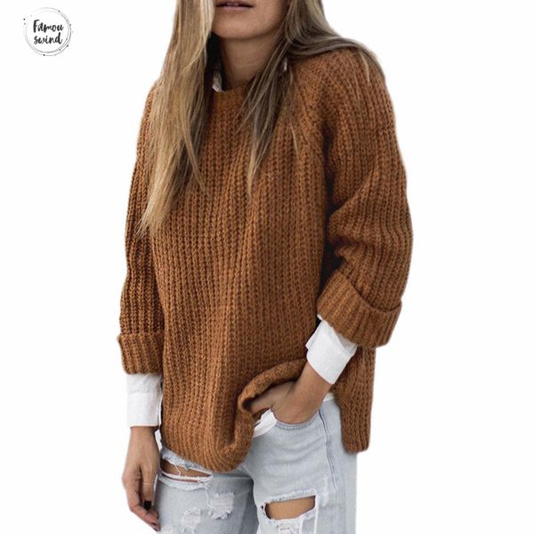 

women sweater and autumn pullovers winter o neck knitted womens pullover fashion sweater fall drop shipping, White;black