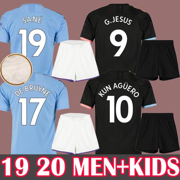 

MEN+KIDS 19 20 Manchester Soccer Jersey Mahrez City KUN AGUERO De Bruyne G.Jesus SANE 2019 Football Shirts BERNARDO Camiseta MENDY Maillot