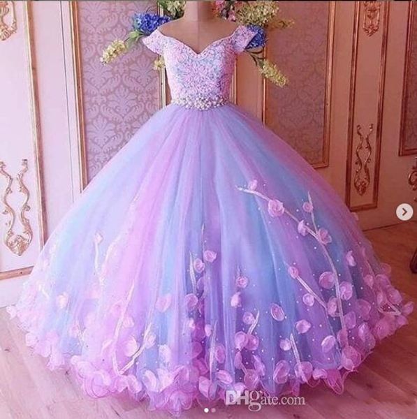 

lace crystals 2019 african flower girl dresses hand made flowers little girl wedding dresses vintage child communion pageant gowns, White;blue