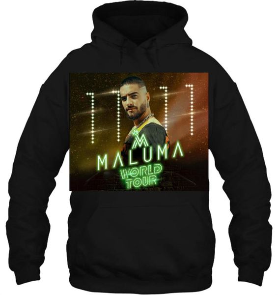 

men hoodie maluma tour black size ready s 3xl new sale women streetwear