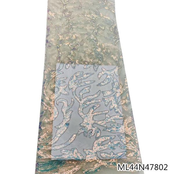 

beautifical french sequins lace fabric tulle african lace fabric for garmet ml44n478, Pink;blue