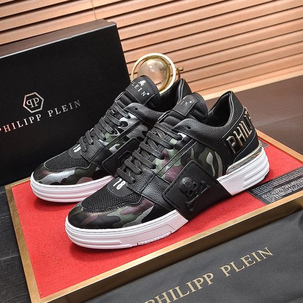 

mens shoes sneakers flats casual men shoes casual style with origin box phantom kick$ lo-camouflage luxury type mens shoes, Black