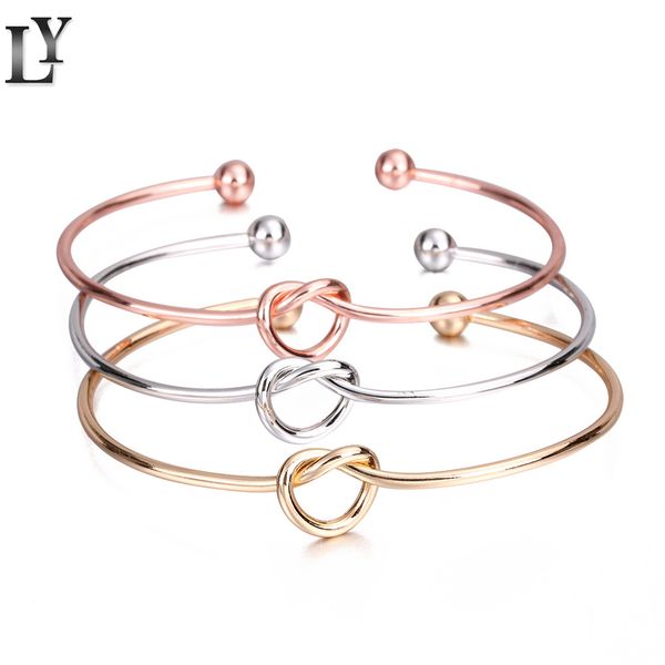 

europe and the united states jewelry simple wind bracelet personalized knot bangle bracelet tie bangle for women girls wholesale, Black