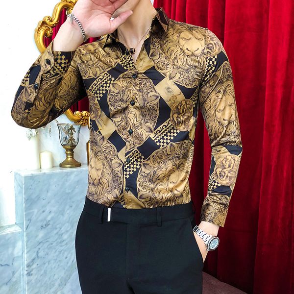 

MarchWind Brand Designer Casual Shirt Men Long Sleeve Shirt Dress Slim Fit Tuxedo Shirts Male Fashion Streetwear Social Night Club Shirt