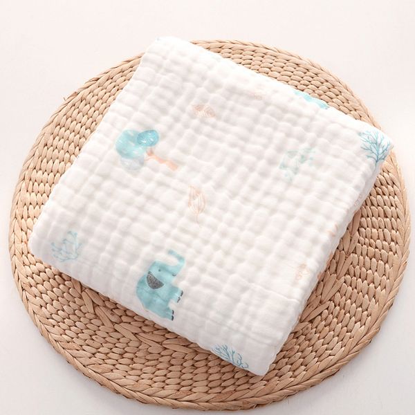 

18 colors muslin 100% cotton cartoon baby swaddles soft newborn blanket bath gauze infant wrap sleepsack stroller cover play mat