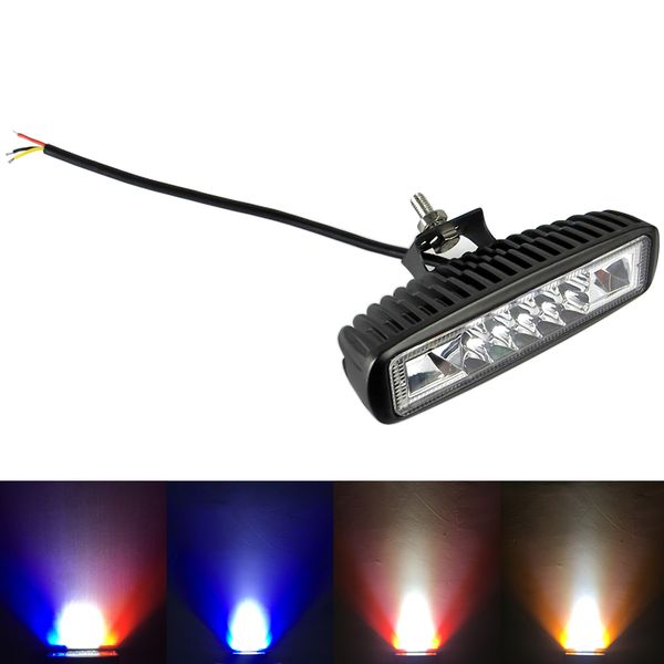 

6 inch 24w led warning light bar for suv atv trucks offroad strobe grill flashing breakdown emergency amber red bule work lights