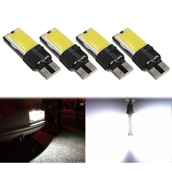 

4pcs t10 w5w 194 168 white led 6w cob led side lamp wedge light bulb