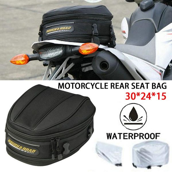 

motorcycle rear trunk includes a rain cover motorcycle off-road vehicle rear seat package fast delivery black
