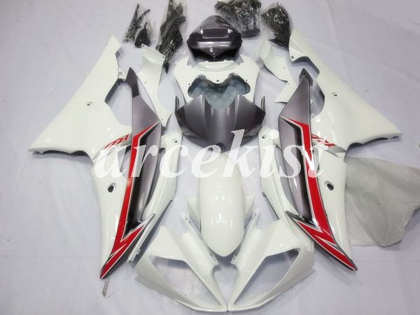 

new abs injection mold full fairings kits fit for yamaha yzf-r6 2008 2009 2010 2011 2012 2013 2014 2015 2016 r6 body set white gloss