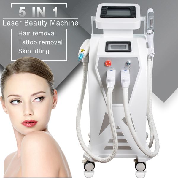

2020 laser machine ipl + opt shr + nd yag laser + rf 4 in 1 laser hair removal tattoo removal beauty machine, Black
