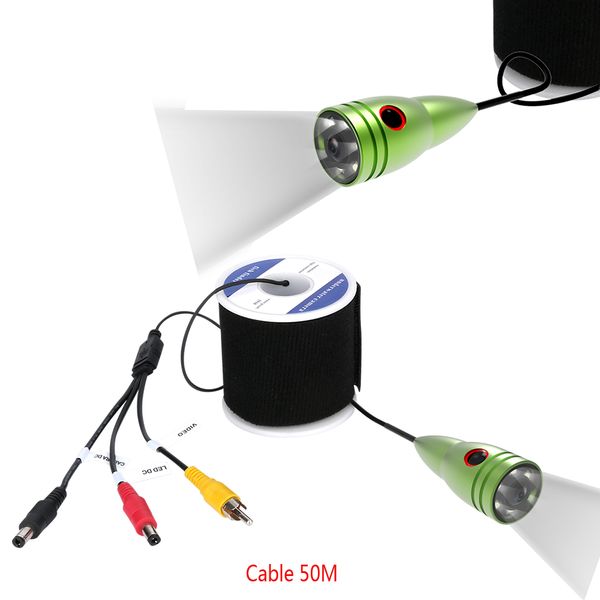 

gamwater 1000tvl underwater fishing cable+ camera with 6pcs 1w led white lamp lights