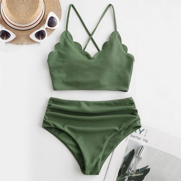 

2020 special fabric split high waist 2020 special fabric bikini swimsuit split high waist bikini swimsuit, White;black