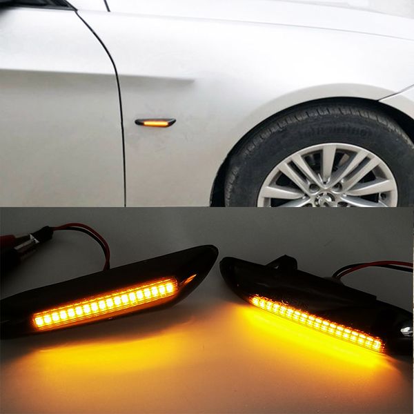 1 Paar Auto-Blinker-Leuchten für BMW E90 E91 E92 E93 E60 E87 E82 E46 E93 E60 E87 E86 E46 Rundenanzeige Blinker Lampensignal Lampe Seitenmarkierer